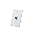 FACEPLATE, ANGLED, 1-GANG, 1-PORT, WHITE