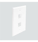 FP02PWH FACEPLATE 2 PORT WHITE