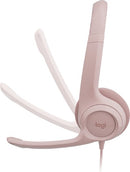 Logitech 981-001280 headphones/headset Wired Head-band Office/Call center USB Type-A Rose
