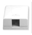 SURFACE MOUNT BOX, 1-PORT, 25PK, WH
