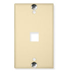 WALL PLATE, PHONE, FLUSH, 1-PORT, IVORY