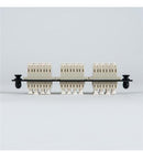 ADAPTER PANEL, 6 QUAD LC, 24F, BEIGE, MM