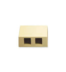 SURFACE MOUNT BOX, 2-PORT, IVORY