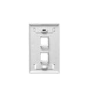 FACEPLATE, ID, 1-GANG, 2-PORT, WHITE