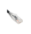 PATCH CORD, CAT5e, CLEAR BOOT, 5' BLACK