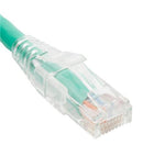 PATCH CORD CAT6 CLEAR BOOT 1' GREEN