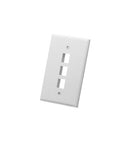 FACEPLATE, OVERSIZED, 3-PORT, WHITE