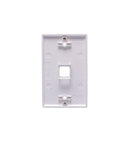 WALL PLATE, PHONE, FLUSH, 1-PORT, WHITE