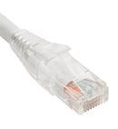 PATCH CORD, CAT 6, CLEAR BOOT,7',10PK,WH