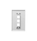 FACEPLATE, OVERSIZED, 3-PORT, WHITE