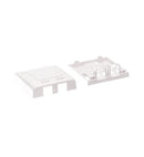 SURFACE MOUNT BOX, ELITE, 2-PORT, WHITE