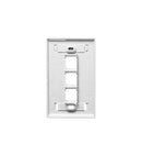 FACEPLATE, ID, 1-GANG, 3-PORT, WHITE