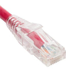 PATCH CORD CAT6 CLEAR BOOT 7' RED