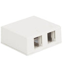 SURFACE MOUNT BOX, 2-PORT, WHITE