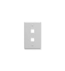 FACEPLATE, OVERSIZED, 2-PORT, WHITE