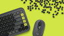 Logitech POP Icon Combo keyboard Mouse included Universal Bluetooth QWERTY English Granite, Green
