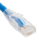 PATCH CORD, CAT6, CLEAR BOOT, 5' BLUE