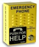 Viking Electronics ADA Compliant Emergency Phone with Dialer and Voice Announcer Safety Yellow Surface Mount Only with Enhanced Weather Protection (EWP) - E-1600-45A-EWP