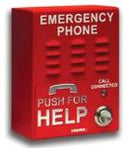 Viking Electronics VoIP ADA Compliant Emergency Phone with Dialer and Voice Announcer Red Powder Paint Finish with in. in. Emergency Phonein. in. Verbiage Surface Mount Only with Enhanced Weather Protection (EWP) - E-1600-IP-EWP