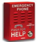 Viking Electronics VoIP ADA Compliant Emergency Phone with Dialer and Voice Announcer Red Powder Paint Finish with in. in. Emergency Phonein. in. Verbiage Surface Mount Only - E-1600-IP