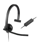 Logitech 981-000570 headphones/headset Wired Head-band Office/Call center Black