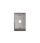 FACEPLATE, STAINLESS STEEL,1-GANG,1-PORT