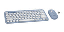 Logitech 920-012202 keyboard Mouse included Universal RF Wireless + Bluetooth QWERTY English Blue