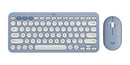Logitech 920-012202 keyboard Mouse included Universal RF Wireless + Bluetooth QWERTY English Blue