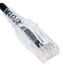 PATCH CORD, CAT 6 SLIM CLEAR SR 1FT BK
