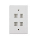 FP04PWH-SPK FACEPLATE 4 PORT WHITE