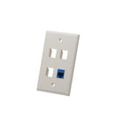 FACEPLATE, FLAT,1-GANG,4-PORT, 25PK, IV