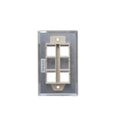 FACEPLATE, STAINLESS STEEL,1-GANG,4-PORT