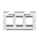 FACEPLATE, FURNITURE, 3-PORT, WHITE