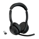 Jabra Evolve2 55 Headset Wireless Head-band Office/Call center USB Type-C Bluetooth Charging stand