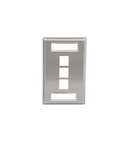 FACEPLATE, ID, STAINLESS, 1-GANG, 3-PORT