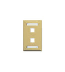 FACEPLATE, ID, 1-GANG, 2-PORT, IVORY