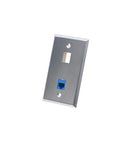 FACEPLATE, STAINLESS STEEL,1-GANG,2-PORT