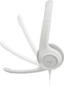 Logitech 981-001285 headphones/headset Wired Head-band Office/Call center USB Type-A White