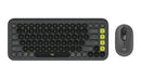 Logitech POP Icon Combo keyboard Mouse included Universal Bluetooth QWERTY English Granite, Green