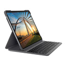 Logitech Slim Folio Pro Keyboard/Cover Case for 12.9" iPad Pro (3rd, 4th Generation) Tablet Oxford Gray 920-009703 (New)