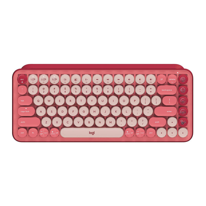 Logitech POP Keys Wireless Mechanical Keyboard With Emoji Keys Heartbreaker Rose 920-010709 (New)