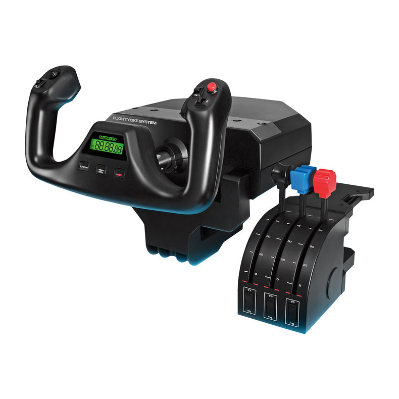 Logitech Saitek Flight Yoke System Professional Simulation Yoke and Throttle Quadrant 945-000023 (New)