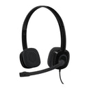 Logitech H151 Stereo Headset with Rotating Boom Mic Black 981-000587 (New)