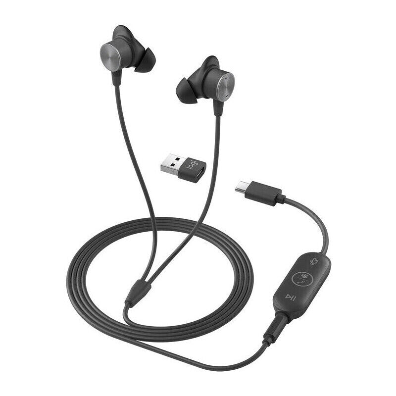 Logitech Zone Wired Earbuds 981-001008 (New)