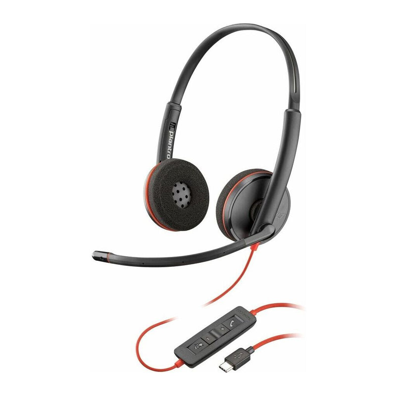 Poly Blackwire 3220 Stereo USB-C Headset + USB-C/A Adapter (Bulk) HP 8X228A6 (New)