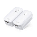 TP-Link TL-PA9020P KIT AV2000 2-Port Gigabit Passthrough Powerline Starter Kit (New)