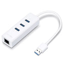 TP-Link UE330 USB 3.0 3-Port Hub & Gigabit Ethernet Adapter 2 in 1 USB Adapter (New)