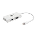 Tripp-Lite AC P137-06N-HDVW mDP to VGA DVI HDMI Adapter Converter mDP 6in White (New)