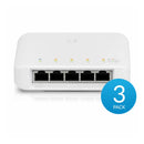 Ubiquiti USW-Flex-3 5-Port Layer 2 PoE Switch 3-Pack (New)