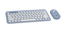 Logitech 920-012202 keyboard Mouse included Universal RF Wireless + Bluetooth QWERTY English Blue